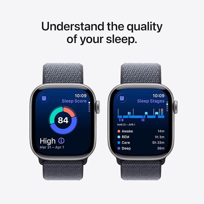 Apple Watch Series 11 [GPS 42mm] Smartwatch with Jet Black Aluminum Case with Black Sport Band - S/M. Sleep Score, Fitness Tracker, Health Monitoring, Always-On Display, Water Resistant